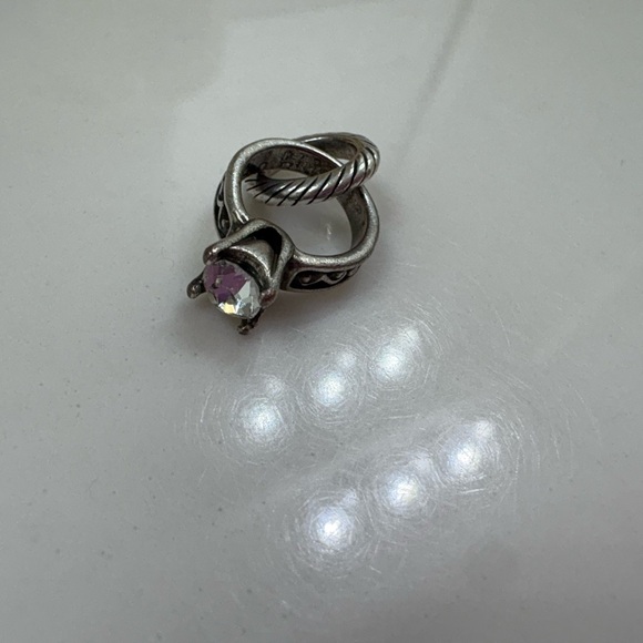 Brighton Diamond Ring Charm Engagement Elegant Silver Gemstone Bracelet Bride - Picture 5 of 5